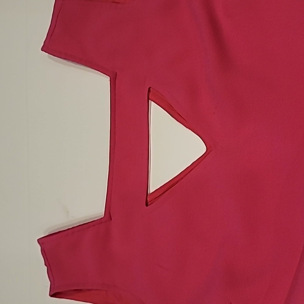 Banana Republic Hot Pink Peek a Boo Sleeveless Pullover Shift Dress 6 - Picture 5 of 9